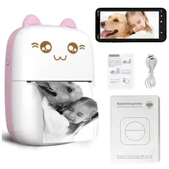AIZO - Mini Printer Térmica Bolsillo Etiquetas Rosa