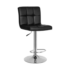 GLOBAL LATIN GROUP - Taburetes Giratorios 60-80 cm PU Base Acero y ajustable - Negro