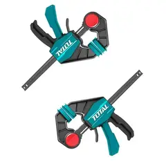 TOTAL TOOLS - Pack 2 Prensa Rapida Madera Carpintero 6 Pulgadas