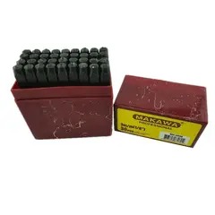 MAKAWA - Numeros Y Letras 3mm De Golpe 36 Piezas Para Metales