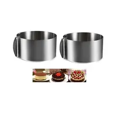 PASTELERIUSCL - X2 Molde De Torta Molde Para Torta Anillo Redondo Ajustable