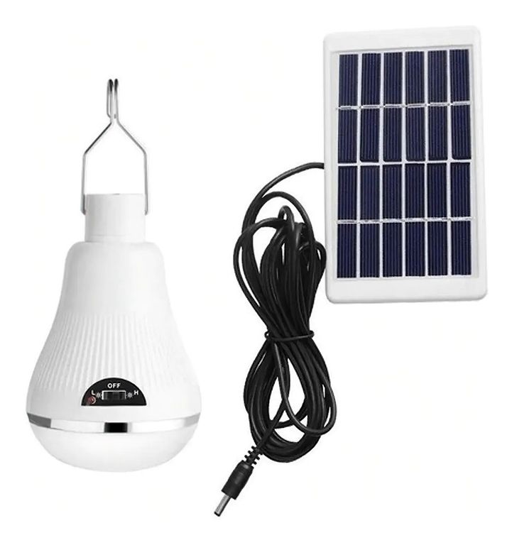 Ampolleta 10w Solar + Panel 7 Horas De Luz + Usb