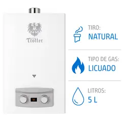 ALBIN TROTTER - Calefont Tiro Natural 5 L Gas Licuado