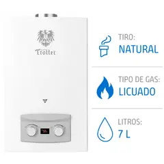 ALBIN TROTTER - Calefont Tiro Natural 7 L Gas Licuado