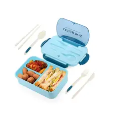 OFERTABKN - Taper Hermico Para Comidas Contenedor Cubiertos Celeste