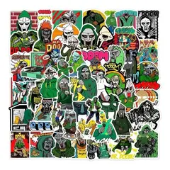 GARSIL - 50 Stickers de Mf Doom - Etiquetas Autoadhesivas