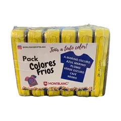 ANILINAS MONTBLANC - Pack Colores Fríos Montblanc 6 Cajita Dorada Anilina