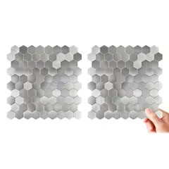 DEKOFIX - Mosaiko Autoadhesivo Hexágono Metal 4,0 mm