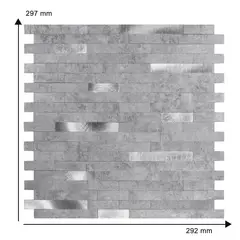 DEKOFIX - Mosaiko Autoadhesivo Piedra Gris 4,0 mm.