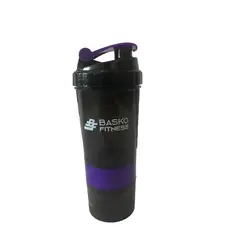 BASKO FITNESS - Shaker Mezclador Botella Deportiva Morado