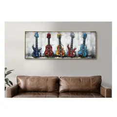 MSA MUEBLES SANTA ANA - CUADRO MI COLECCIÓN DE GUITARRAS (150 x 4 x 57 cm)