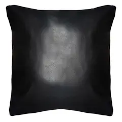 ELIZABETH PEPER - FUNDA COJÍN DECORATIVO ECOCUERO NEGRO 60X60.