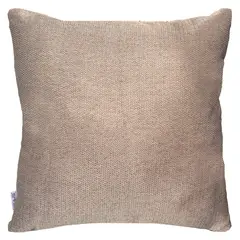 ELIZABETH PEPER - COJIN DECORATIVO DISEÑO LINO BEIGE OSCURO 45X45 RELLENO.