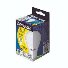 RAYOVAC - Ampolleta Led E27 8w Luz Amarilla