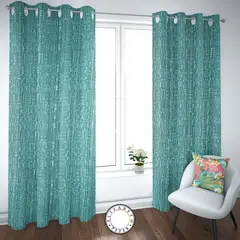 ELIZABETH PEPER - SET DE CORTINAS HOGAR 2 PAÑOS DE 140 X 220 CM TURQUESA