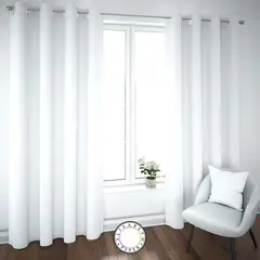 ELIZABETH PEPER - SET DE CORTINAS BLACKOUT 2 PAÑOS DE 140 X 220 CM BLANCO