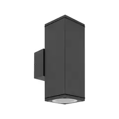 LED STUDIO - APLIQUÉ MURO CUAD BIFOCAL GRIS GU10 IP54 SAMP