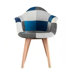 KLIK - Butaca Sitial Patchwork Acolchado Wood - Celeste