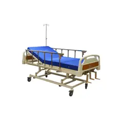 GLOMED - Cama Clínica Manual 3 Pos Plus + Colchón 4 Pliegues 8cm
