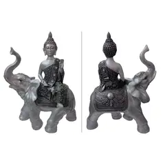 GENERICO - Buda sobre elefante - Plateado