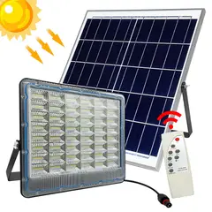 GENERICO - Foco LED De 400W IP66 Con Panel Solar y Control Remoto - PM