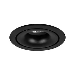 LED STUDIO - PORTA GU10 RETRAIDO REDONDO IP44 SAMP NEGRO MATE