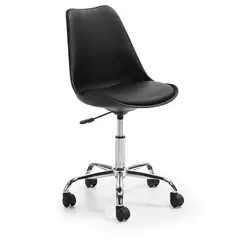MIDTOWN - Silla De Oficina Giratoria PC Escritorio Tulip Eames Negra - Negro