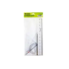 HAND - Set Geometría Regla 30cms + Transportador Y 2 Escuadras- Ps