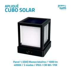 PREVILUM - Apliqué SOLAR Cubo.