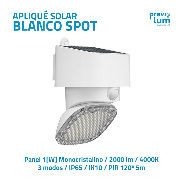 Proyector aplique SOLAR spot 2000Lm