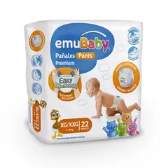 EMUBABY - Pañal Pants Premium - Pull Up - XG/XXG - 22 Uds.