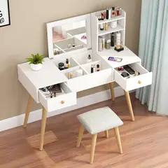SPACE HOME - Tocador escritorio Magic color blanco 2 cajones