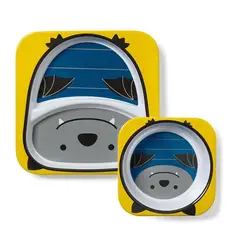 SKIP HOP - Set de Plato y Bowl Melamina Zoo Bat