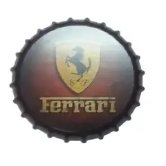 RUNN - Cuadro Vintage Tipo Tapa Metálico Diseño Ferrari