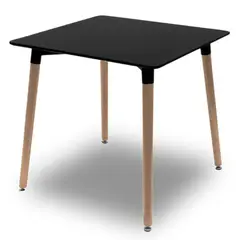 GENERICO - Mesa Cuadrada Negra 80x80