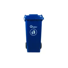 QRUBBER - Basurero Contenedor Basura 120 lts. azul