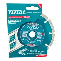 TOTAL TOOLS - Disco Diamantado Segmentado 5 125mm Total Tac2111253
