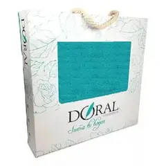 DORAL - Set De 2 Toallas Mano + Baño, Algodón Turquesa