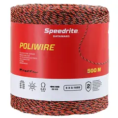 GENERICO - Rollo Cable Poliwire Naranjo Para Cerco Eléctrico 500m Speedrite