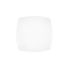 STAR FINE PORCELAIN - SET DE 12 PLATOS DE PORCELANA CUADRADOS BLANCOS 24 CM STAR