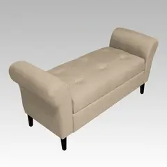 GENERICO - Banqueta Baúl 6 Botones Valencia - Beige