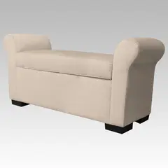 GENERICO - Banqueta Baúl 6 Botones Málaga - Beige