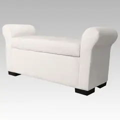 GENERICO - Banqueta Baúl 6 Botones Málaga - Blanco