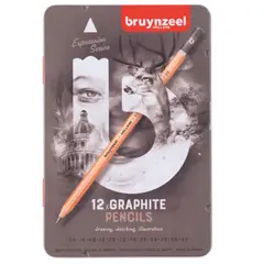 BRUYNZEEL - Lápices Grafito Expression Caja 12 Graduaciones