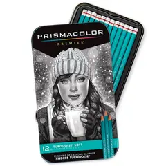 PRISMACOLOR - Lápices Grafito Turquoise 12 Dureza Blanda