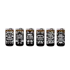 GREEN GLASS - Vasos Feministas Girl Power Juego de 6 Vasos
