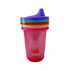 KEEP - Set 3 Vasos Entrenamiento Reutilizables 330ml Celeste/Amarillo/Fuscia