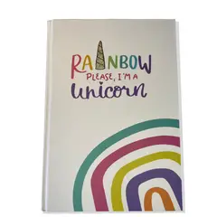 GENERICO - Croquera Scrapbook Unicornio - Tapa dura - 80 hojas blancas