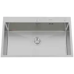 DOMSA - Lavaplatos Deluxe MDS8050A Silver Sobre Cubierta 80x50x21 cm
