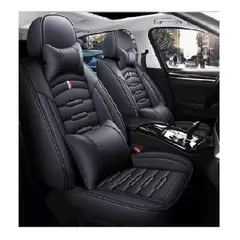 LISM - Kit Funda Cubre Asiento Cuero Premium Luxury 216020 Negro